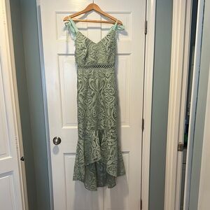 Lulu's Sage Green Won Your Heart High Low Dress